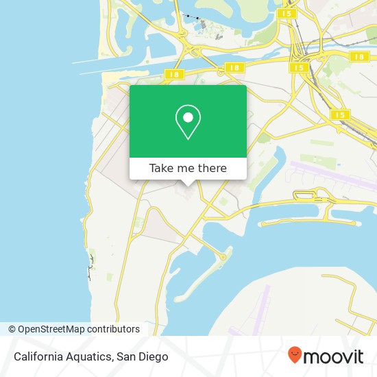 California Aquatics map