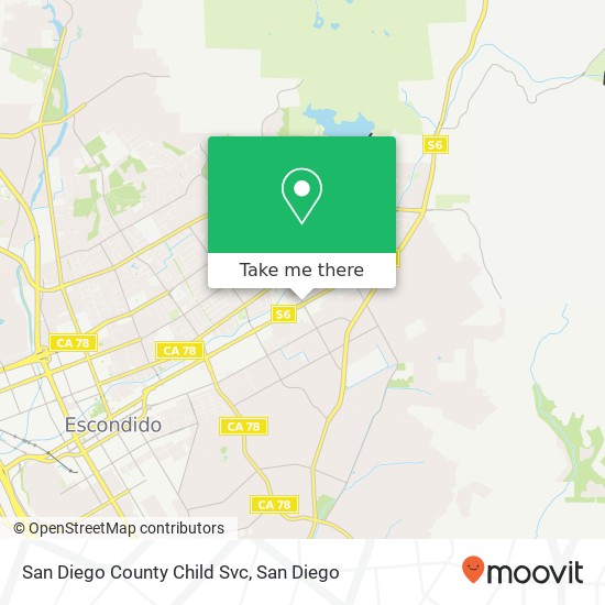 Mapa de San Diego County Child Svc