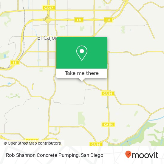 Mapa de Rob Shannon Concrete Pumping