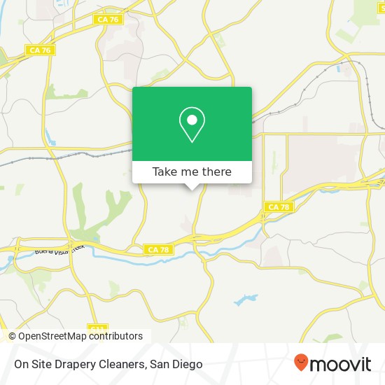 On Site Drapery Cleaners map