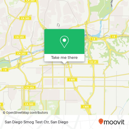 Mapa de San Diego Smog Test Ctr