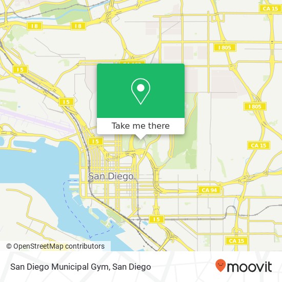 Mapa de San Diego Municipal Gym