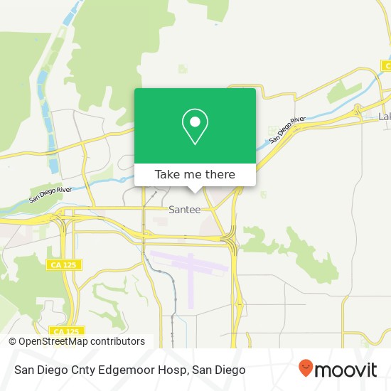 San Diego Cnty Edgemoor Hosp map