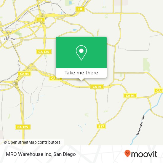 Mapa de MRO Warehouse Inc