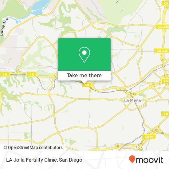 Mapa de LA Jolla Fertility Clinic