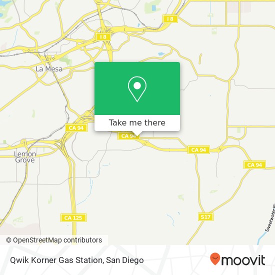 Mapa de Qwik Korner Gas Station