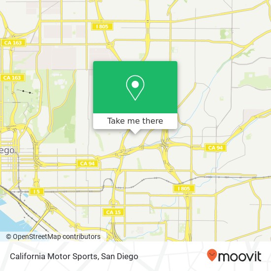 Mapa de California Motor Sports