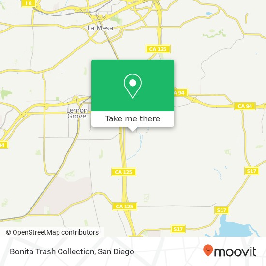 Bonita Trash Collection map