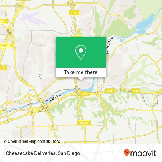 Mapa de Cheesecake Deliveries