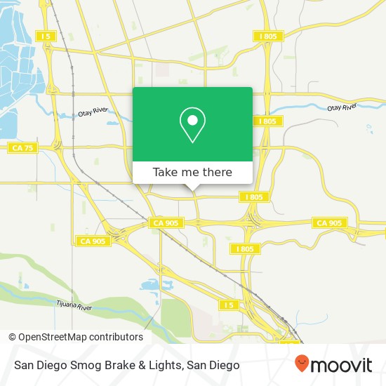 San Diego Smog Brake & Lights map