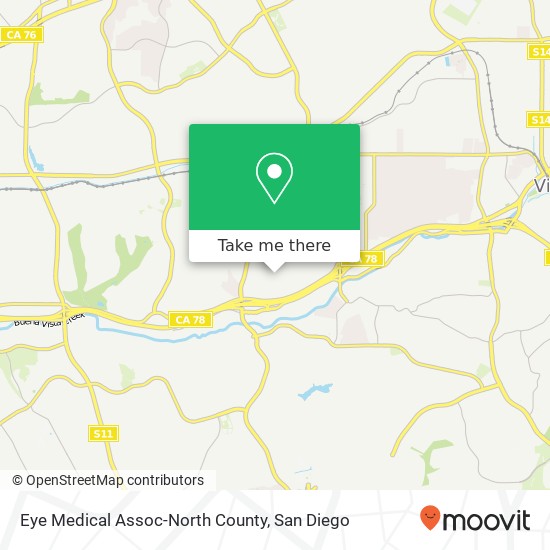 Eye Medical Assoc-North County map