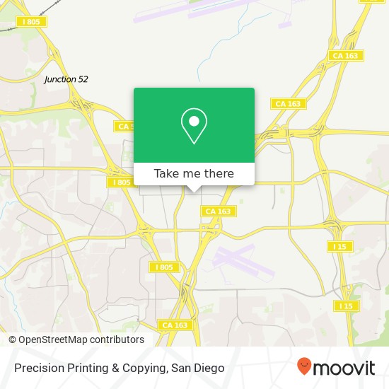 Precision Printing & Copying map