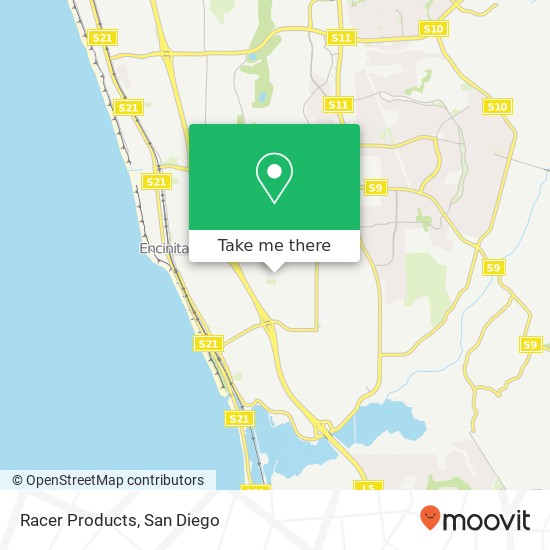 Racer Products map