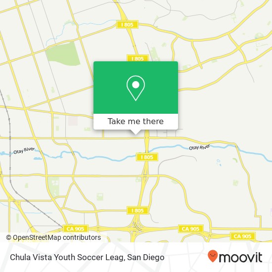 Chula Vista Youth Soccer Leag map