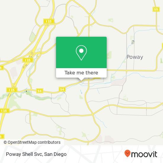 Mapa de Poway Shell Svc