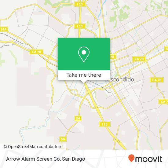 Arrow Alarm Screen Co map