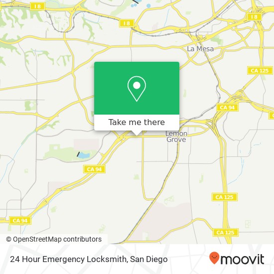 24 Hour Emergency Locksmith map