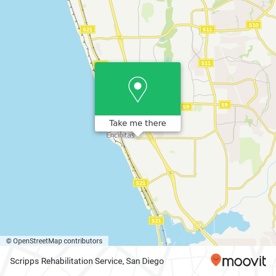 Scripps Rehabilitation Service map