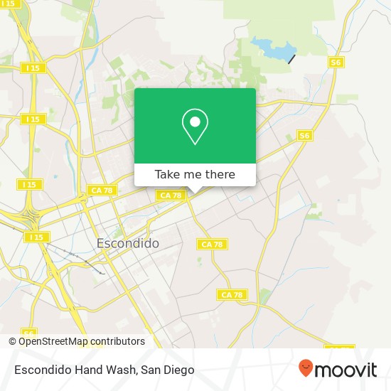 Escondido Hand Wash map