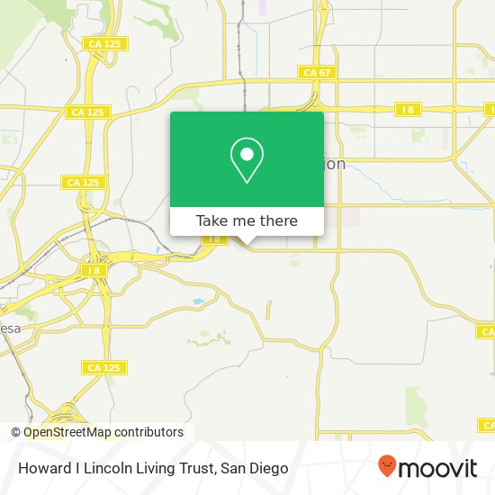 Mapa de Howard I Lincoln Living Trust