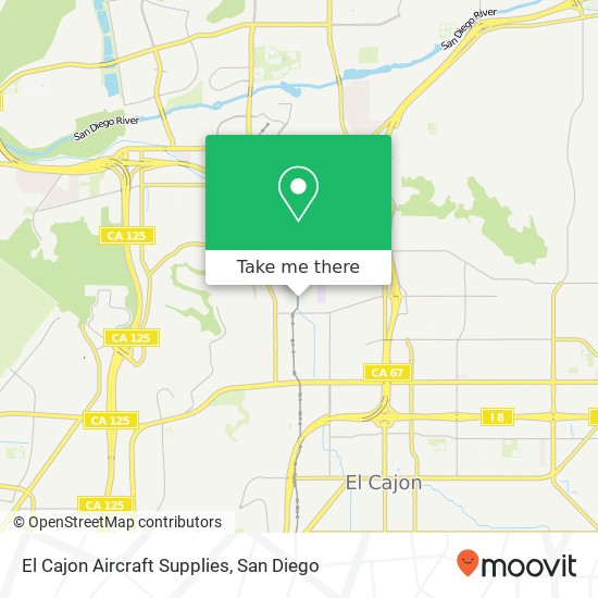 El Cajon Aircraft Supplies map