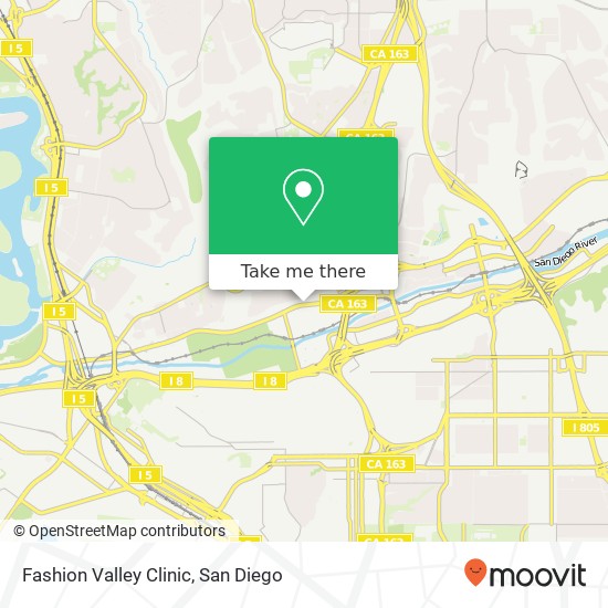 Mapa de Fashion Valley Clinic