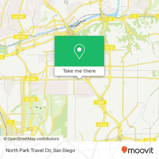 North Park Travel Ctr map