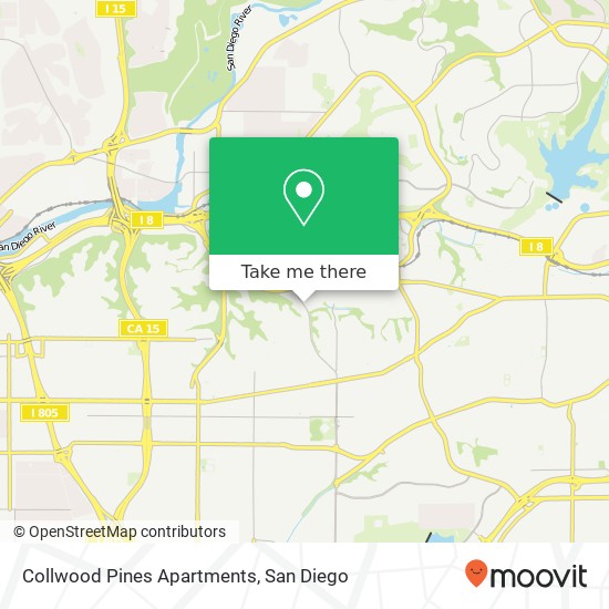 Collwood Pines Apartments map