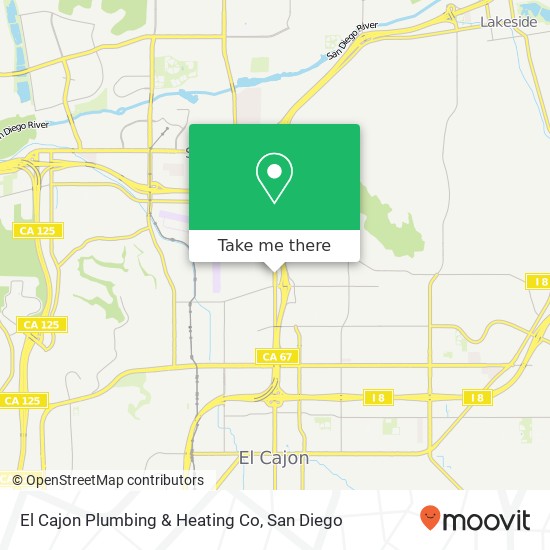 El Cajon Plumbing & Heating Co map