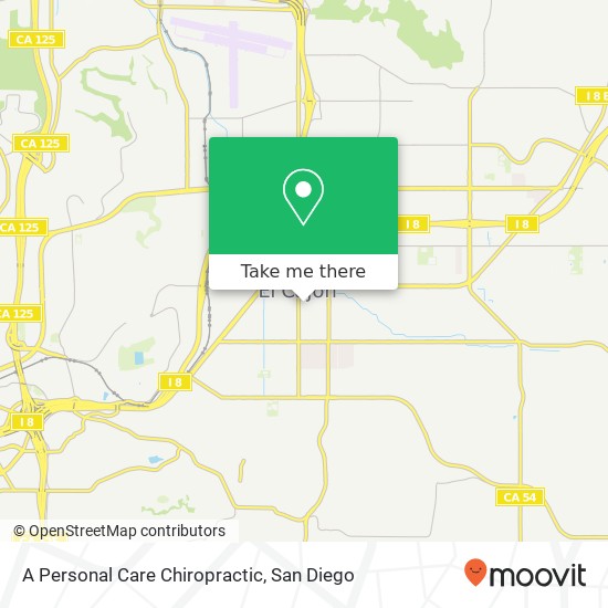 A Personal Care Chiropractic map