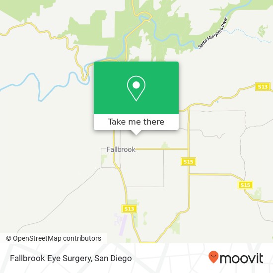 Mapa de Fallbrook Eye Surgery