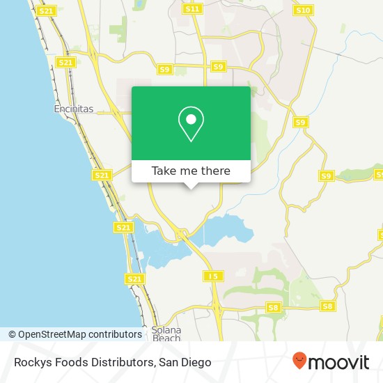 Rockys Foods Distributors map