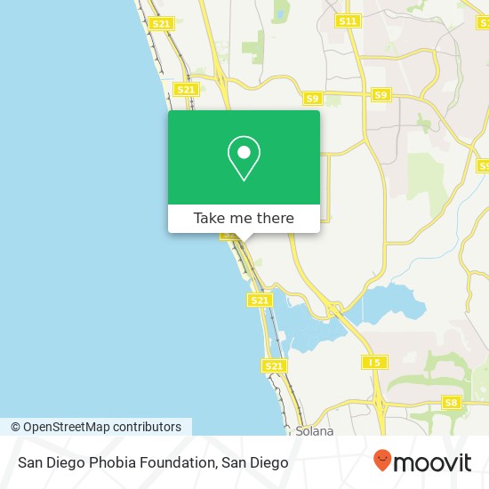 Mapa de San Diego Phobia Foundation