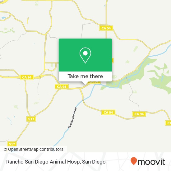 Rancho San Diego Animal Hosp map