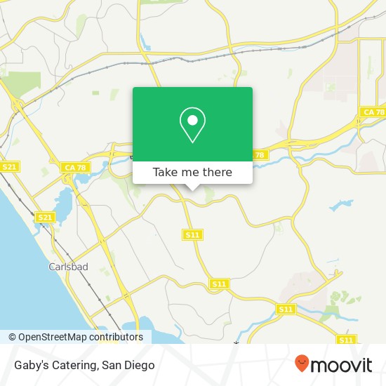 Gaby's Catering map