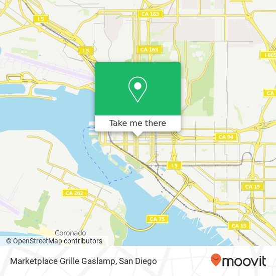 Mapa de Marketplace Grille Gaslamp
