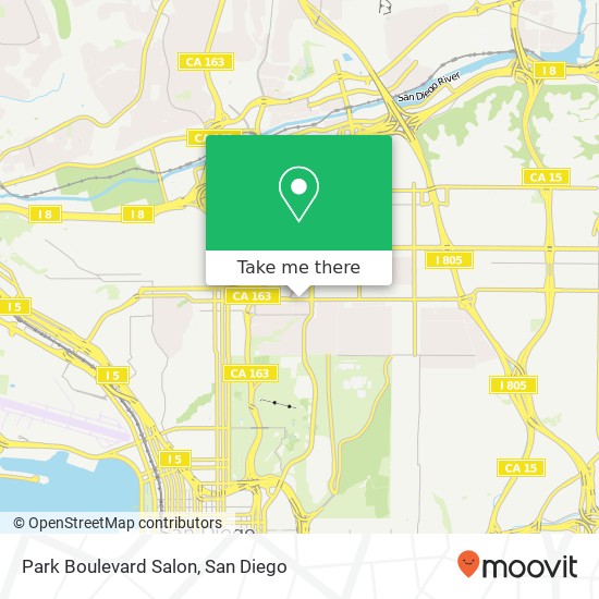 Park Boulevard Salon map