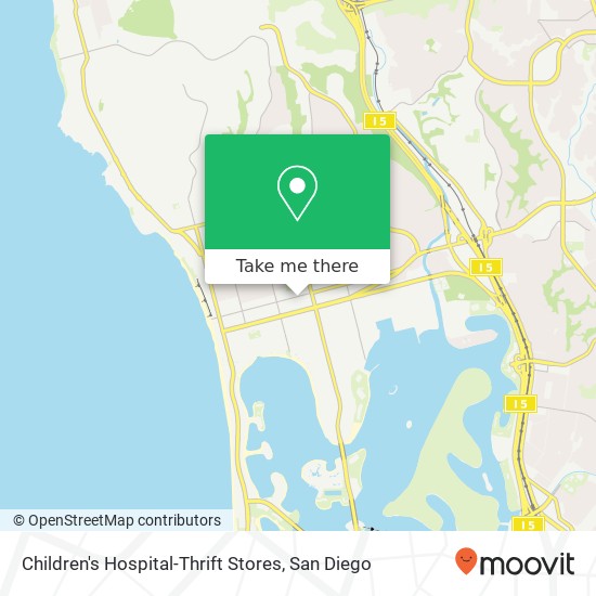 Children's Hospital-Thrift Stores map