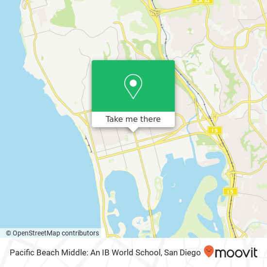 Pacific Beach Middle: An IB World School map