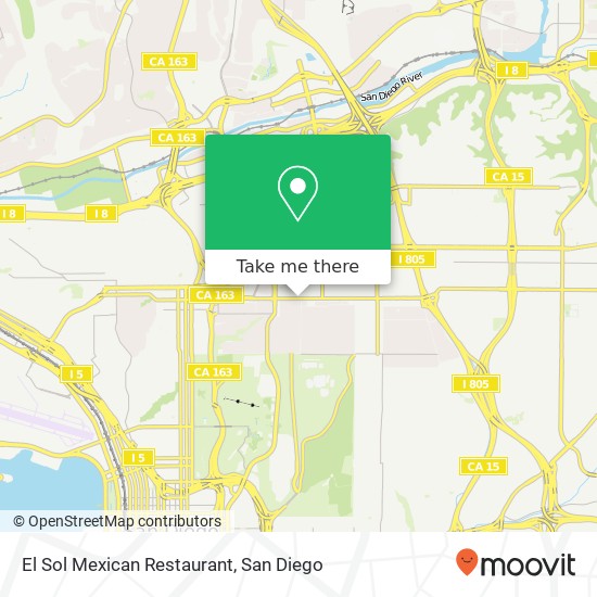 Mapa de El Sol Mexican Restaurant