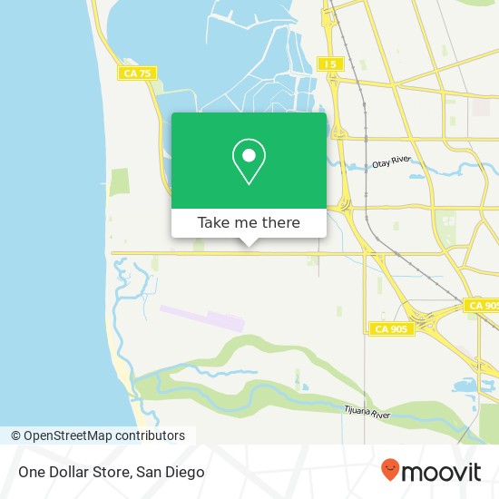 Mapa de One Dollar Store
