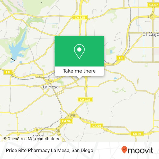Price Rite Pharmacy La Mesa map