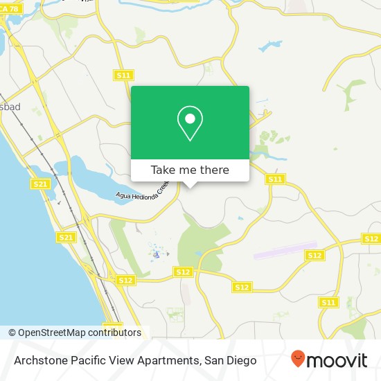 Mapa de Archstone Pacific View Apartments