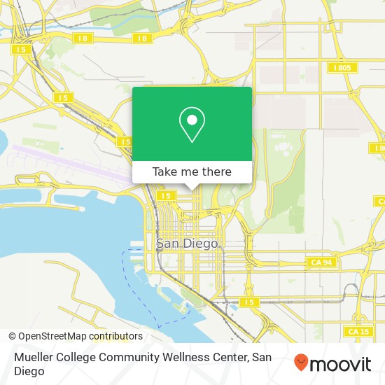 Mueller College Community Wellness Center map