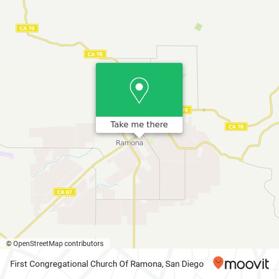 First Congregational Church Of Ramona map