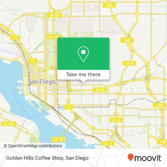 Golden Hills Coffee Shop map