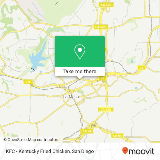 Mapa de KFC - Kentucky Fried Chicken