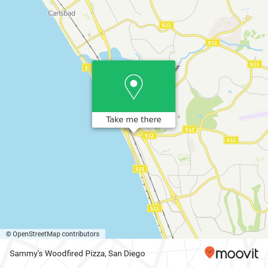 Sammy's Woodfired Pizza map