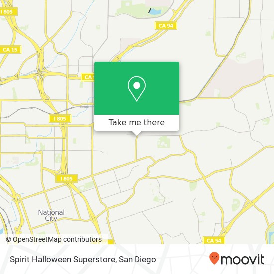 Mapa de Spirit Halloween Superstore