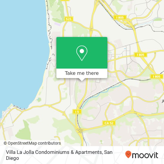 Villa La Jolla Condominiums & Apartments map